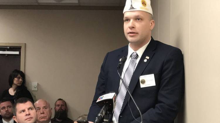 American Legion of Indiana Assistant Adjutant Will Henry testifies in a House committee on cannabidiol.  - Brandon Smith/IPB News