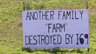 I-69 Frontage Road Cuts Through Middle Of Monroe Co. Farm