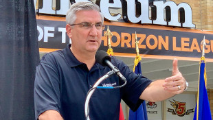 Holcomb Urges People To Be Vigilant, Dodges Questions About Trump After Mass Shootings