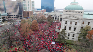 Thousands Of Teachers Pack Indiana Statehouse For Protest