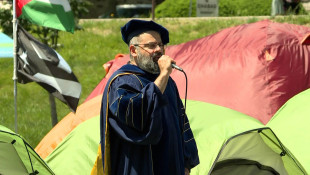 IU protesters hold alternative graduation as Pro-Palestinian encampment continues