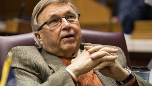 The Indiana House honored the longest-serving lawmaker in state history Wednesday, Rep. Pat Bauer (D-South Bend). - Courtesy Indiana House Democrats