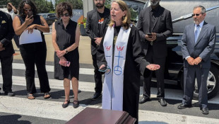 Faith leaders protest federal tax, spending cut bill outside U.S. Sen. Todd Young's office
