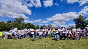Protesters reject plan to hold migrants at Camp Atterbury