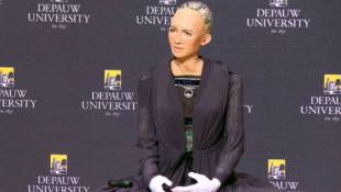 World-Famous Sophia The Robot Visits DePauw University