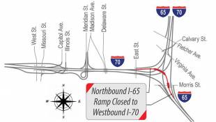 Bridge Work To Close I-65/I-70 Ramp In Downtown Indianapolis