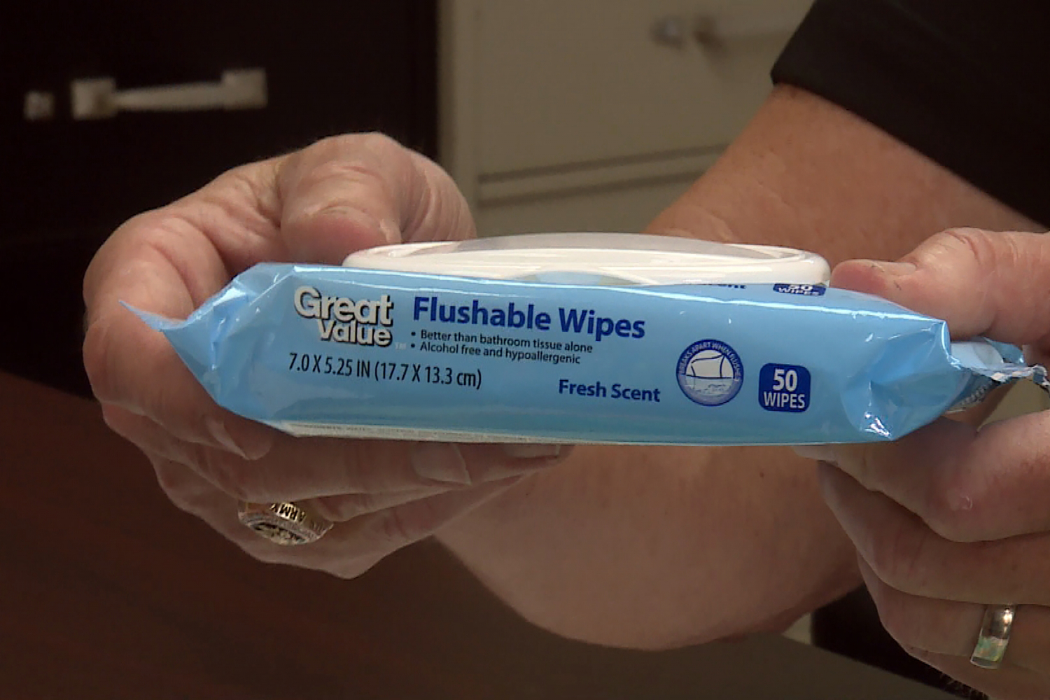 Wet wipes not shop flushable