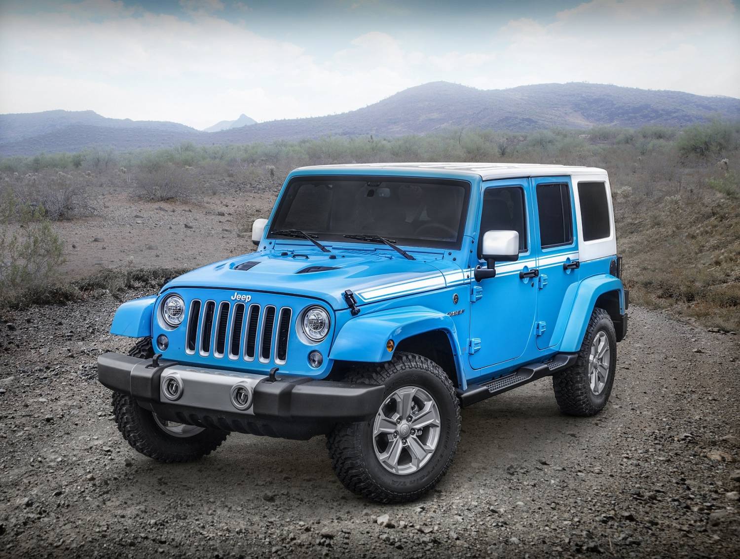 Actualizar 72+ imagen blue jeep wrangler with white stripe