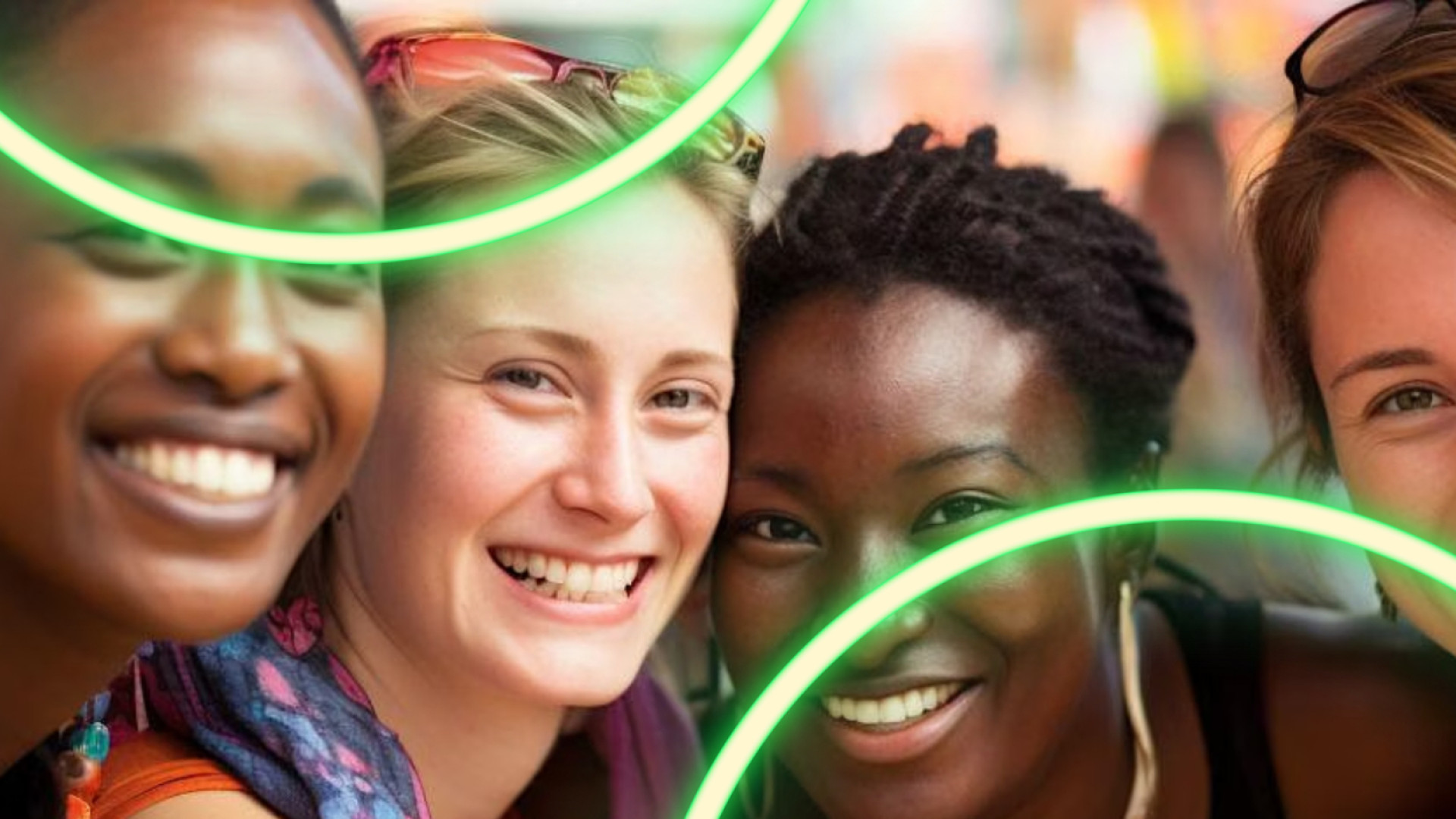 four women smiling