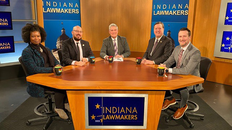 Bernice Corley - Executive Director of the Indiana Public Defender Council, Senator Rodney Pol Jr. - Chesterton (D), host Jon Schwantes, Senator Eric Koch - Bedford (R) and Dan Murrie - Daviess County Prosecutor State Constitutional Amendment for Bail