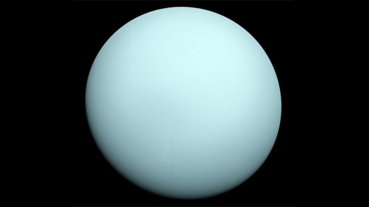 This is an image of the planet Uranus taken by the spacecraft Voyager 2 in 1986 - - NASA/JPL-Caltech Uranus