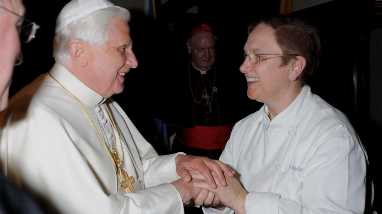 Lidia Cooks for Two Popes