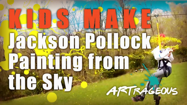 Zipline Painting Project: Kids Paint Like Jackson Pollock